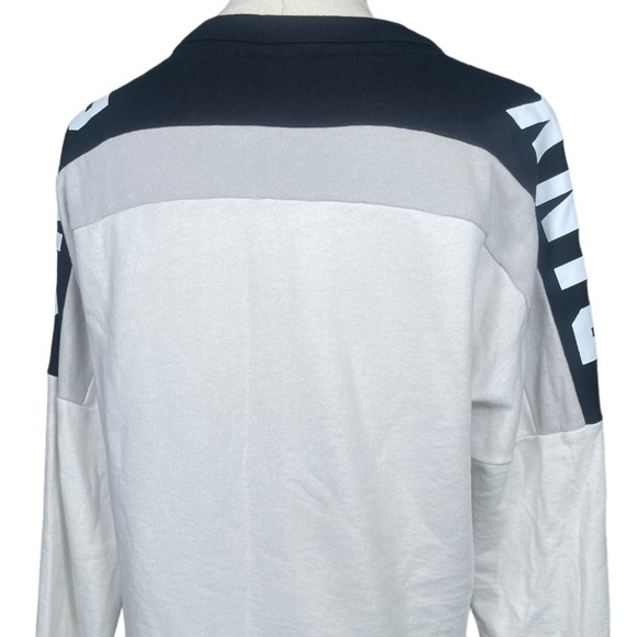 PINK VS XS Sweatshirt Crewneck Sweater Victorias Secret Love Pink Oversized Tops - Picture 5 of 13